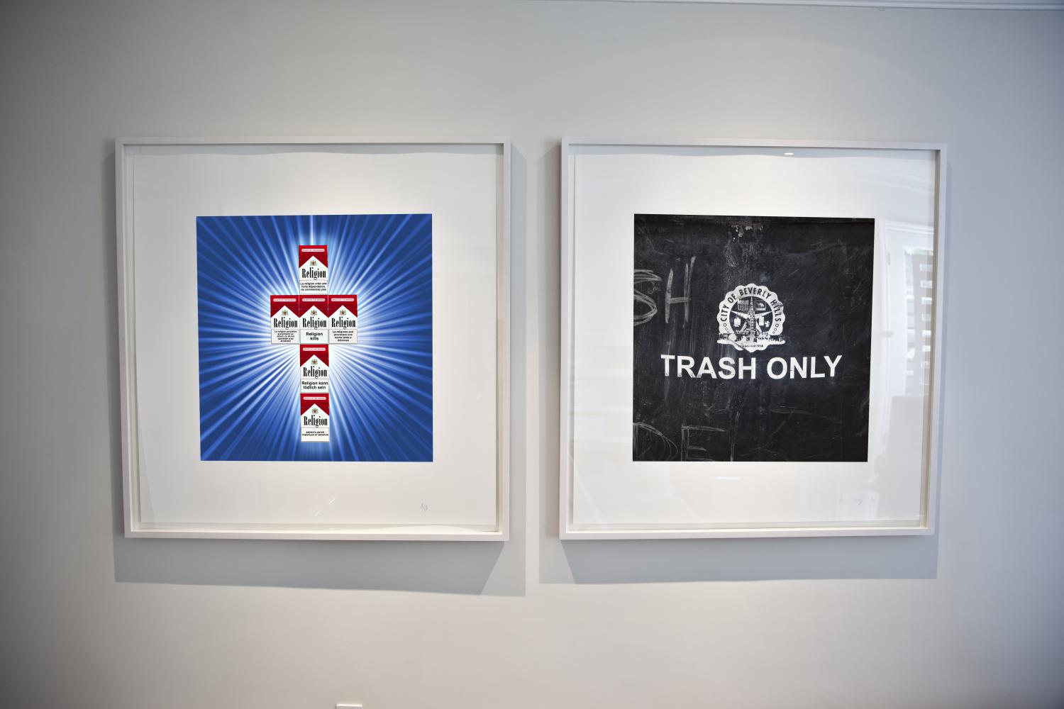 Religion + Beverly Hills; Trash Only - 20"x20" $600 each